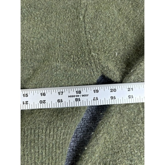 Zara Cropped Cardigan Sweater Womens Small Olive Green Knitted Button Front - Picture 4 of 8